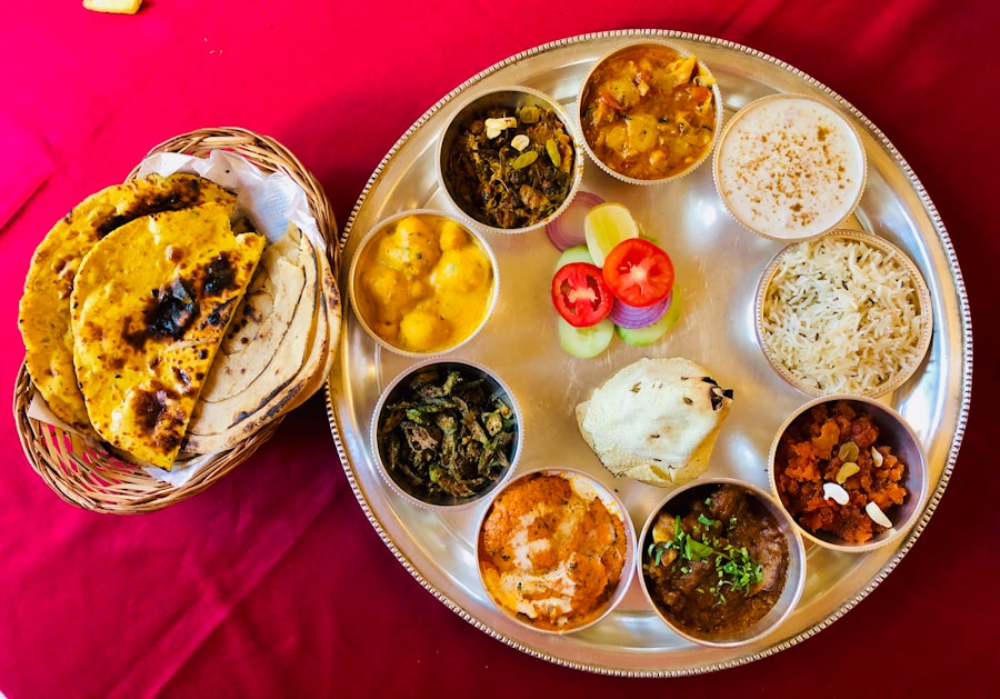 Traditional vegetarian thali
